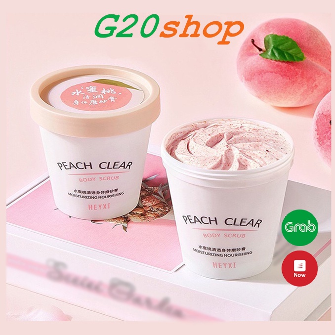 Kem tẩy tế bào chết body HEYXI hương Đào Peach giúp da mịn màng, trắng sáng 200ml g20shop