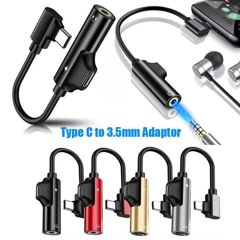 AUGUSTINA Cáp Chuyển Đổi Âm Thanh Type C 2 Trong 1 Cho Điện Thoại