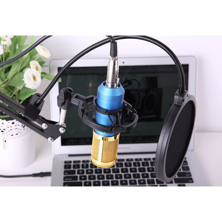 Combo Mic thu âm BM-800 Gồm Micro - Chân Mic - Bông lọc âm ST2S357