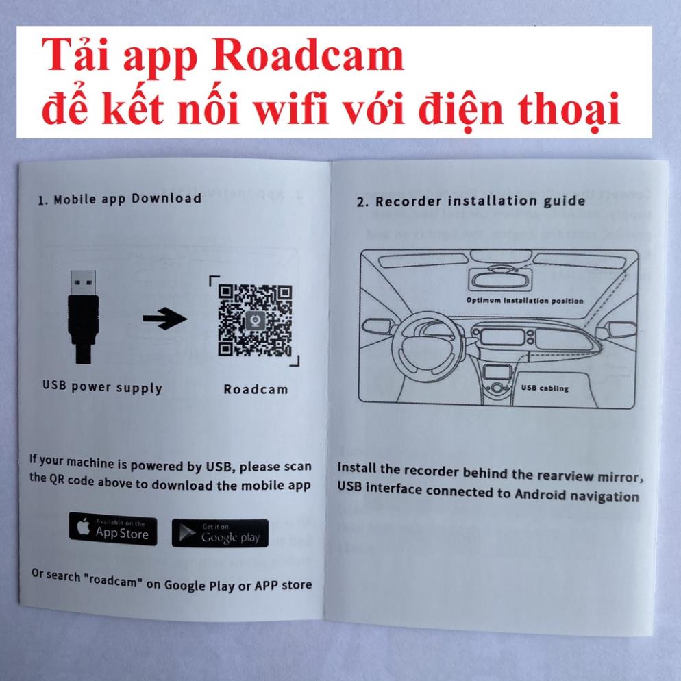Camera Hành Trình ô tô ONTEK V2, kết nối WIFI điện thoại và Màn Hình Android FULL HD dễ cài đặt