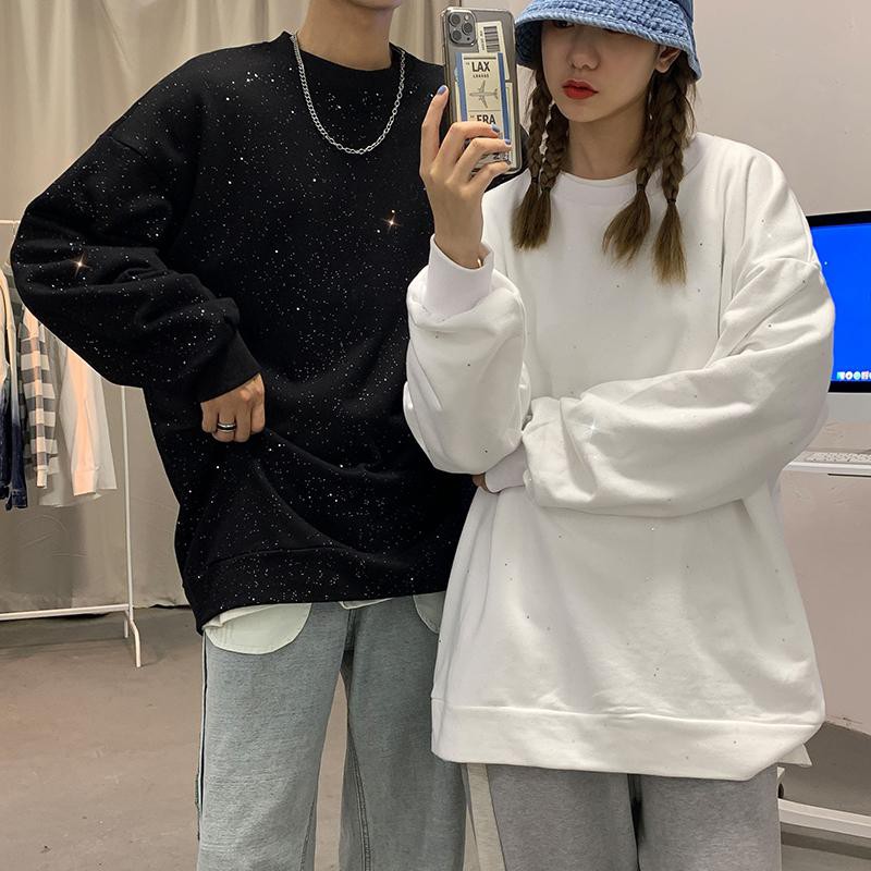 (A281) Áo thun dài tay thu đông 2 màu đen - trắng lấp lánh | BigBuy360 - bigbuy360.vn