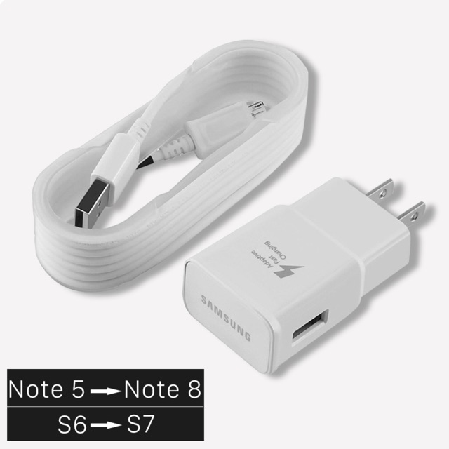 [FREESHIP]Bộ sạc nhanh Samsung Galaxy note 4-5, s6 s6e, s7 s7e , J7 PJime - Note 9-10 S9-10 Sạc USB MiCRO Zin Chính Hãng