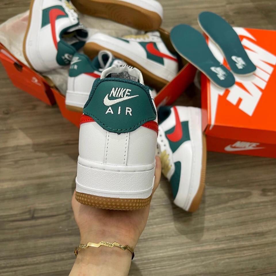 shopgiaykiencuongFull bill box  Giày AF1 id gucci xanh đỏ nam nữ, Giày thể thao air Force GC vạch đỏ