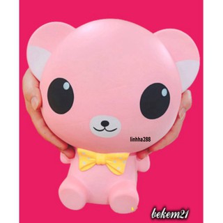 SQUISHY GẤU MISA ĐEO NƠ KHỔNG LỒ MÀU HỒNG - ĐẠI KHỔNG LỒ HÀNG CHÍNH HÃNG SIÊU DỄ THƯƠNG