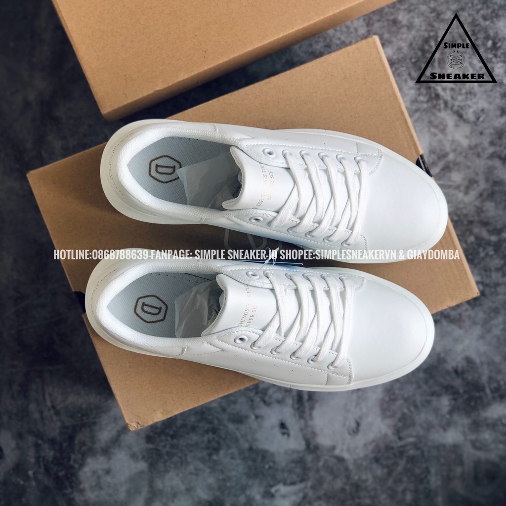 Giày Domba Trắng Full 💙FREESHIP💙 Domba High Point All White Chuẩn Auth - Giày Domba Hàn Quốc Chính Hãng - Simple Sneaker