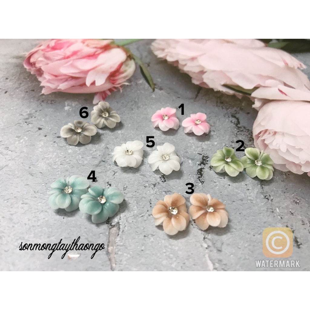 (hàng mới về)Hoa bột nail - nơ , gắn móng tay dành cho Nail