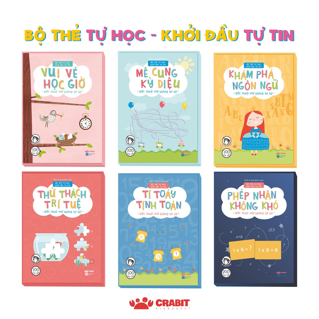 Flashcard - Bộ Thẻ Vui Vẻ Học Giờ - Dành cho trẻ từ 3 tuổi - Crabit Kidbooks