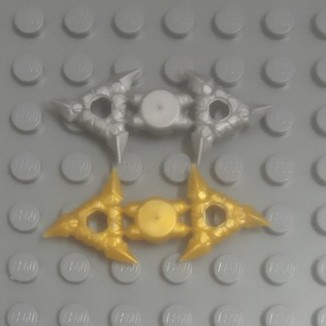 Đồ Chơi  Chính Hãng Minifigure, Weapon Throwing Star  with Textured Grips, 2 on Sprue