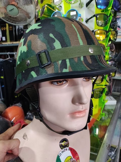 Nón bảo hiểm lính US bọc lưới Camo cao cấp