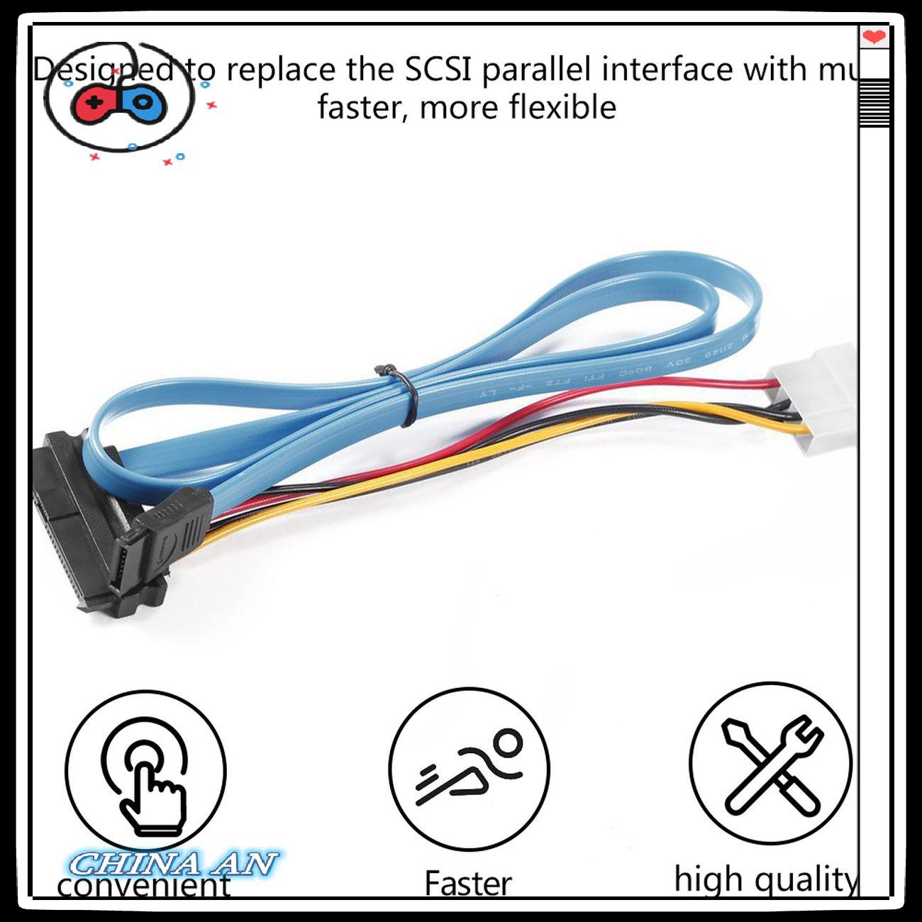 ⚡Hot sản phẩm/7 Pin SATA Serial ATA to SAS 29 Pin & 4 Pin Cable Male Connector Adapter