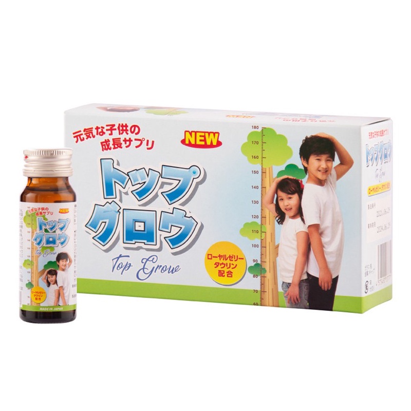 NƯỚC UỐNG TĂNG TRƯỞNG CHIỀU CAO TOP GROW (HỘP 10 CHAI X 30ML) - HÀNG NỘI ĐỊA NHẬT