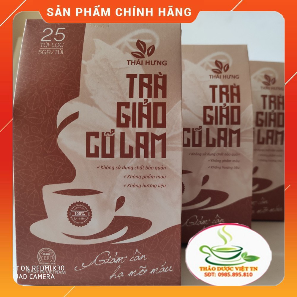 Trà Giảo Cổ Lam Thái Hưng Giúp Giảm Cân Hạ Mỡ Máu 25 Túi Lọc 125g chính hãng | BigBuy360 - bigbuy360.vn