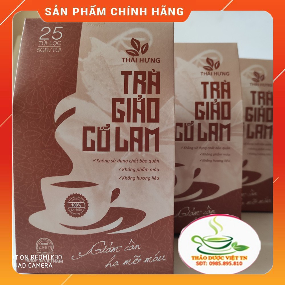 Trà Giảo Cổ Lam Thái Hưng Giúp Giảm Cân Hạ Mỡ Máu 25 Túi Lọc 125g chính hãng