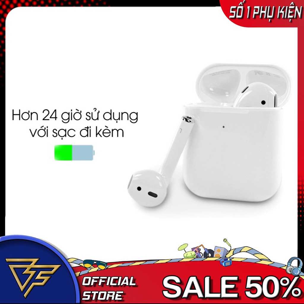 Tai Nghe Bluetooth - Tai Nghe Không Dây Airpod 2 - Kết Nối Bluetooth - Sử Dụng Cảm Ứng Đa Điểm Điều Khiển -  Chính Hãng