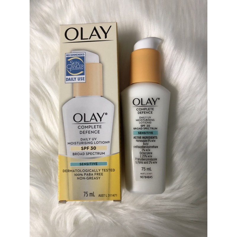 Kem duỡng ẩm chống nắng Olay Complete Daily Defense All Day Moisturizer SPF 30 Sensitive Skin 75 ml