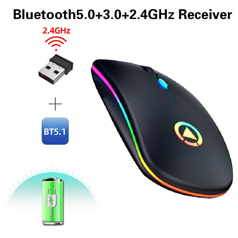 Chuột Chơi Game Bluetooth 5.0 2.4g Bt3.0 Có Đèn Led | BigBuy360 - bigbuy360.vn