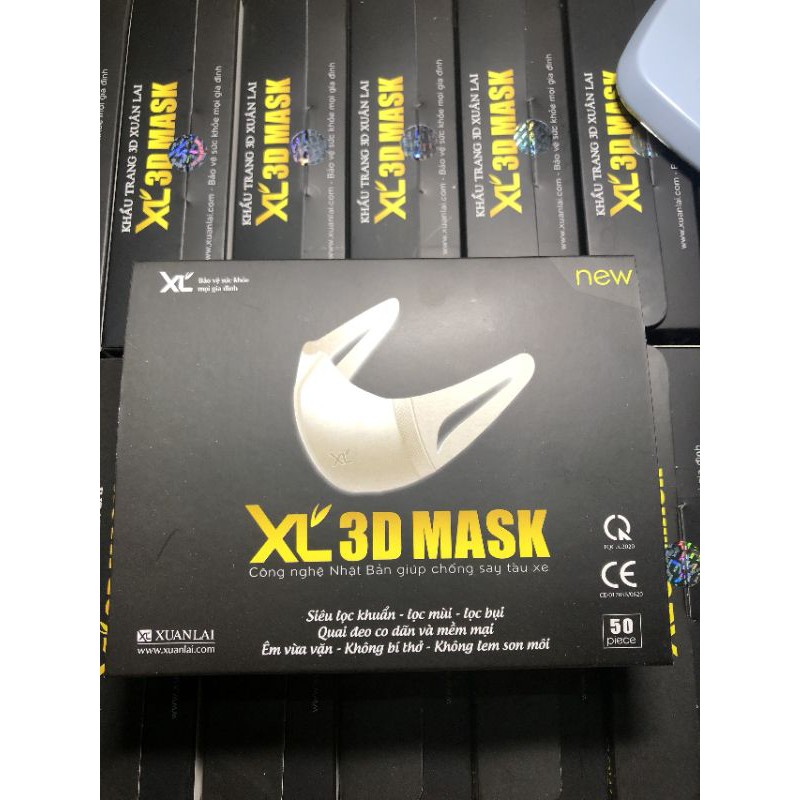 (Mẫu Mới) 1 Hộp 50 Chiếc Khẩu Trang XL 3D MASK Chống Bụi PM2.5 | BigBuy360 - bigbuy360.vn