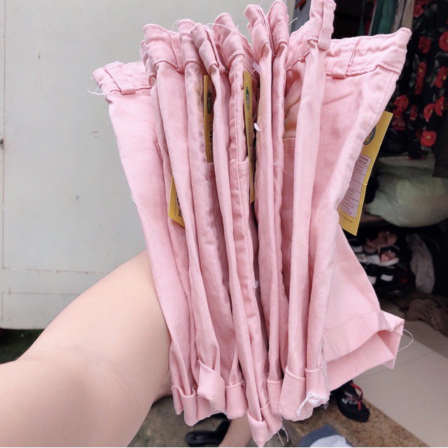 Quần shorts nữ chất kaki lai xếp_quần đùi lật lai