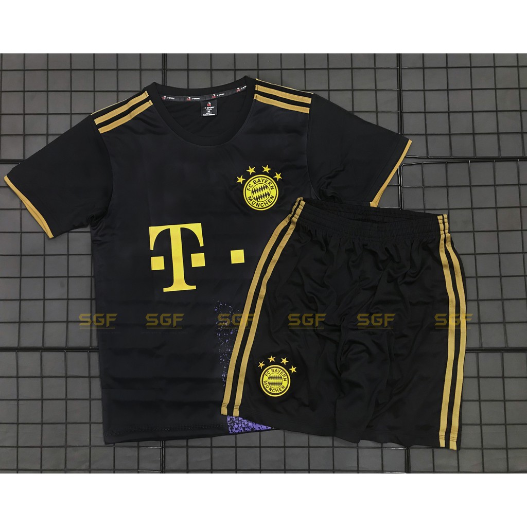 Đồ Bóng Đá BAYERN đen sân khách 2021