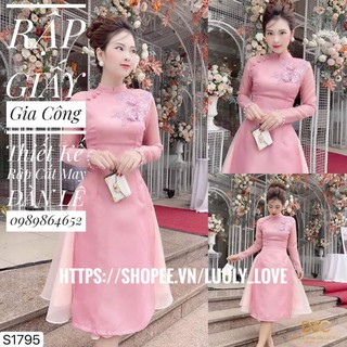 AD449 Rập bộ áo dài cách tân(xs-xxxl)