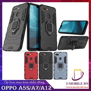 FREESHIP 50K_Ốp lưng Oppo A7 A5S A12 iron man chống sốc kèm nhẫn iring chống xem video