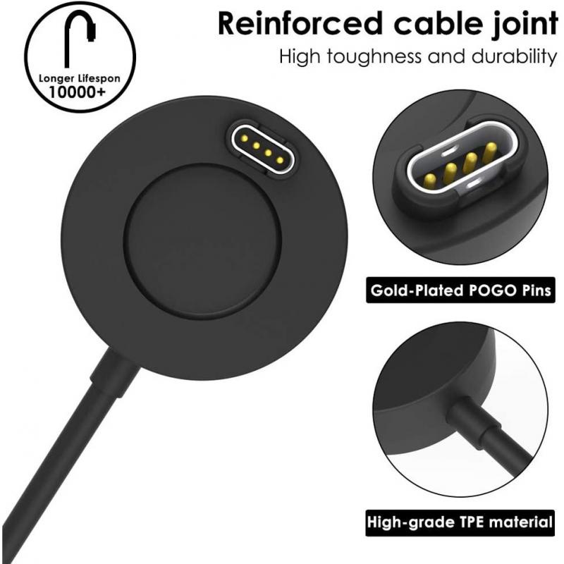 Đế sạc Hdoorlink có cáp USB 1m cho đồng hồ thông minh Garmin Fenix 5 5S 5X 6 6S 6X + Venu Vivoactive 4 3 945 245 45