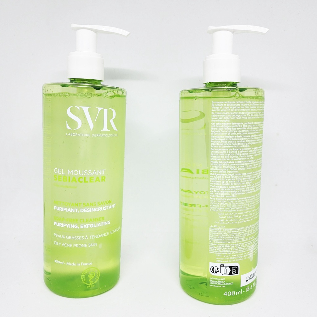 Gel rửa mặt SVR Sebiaclear Gel Moussant không có xà phòng 55/200/400 ml