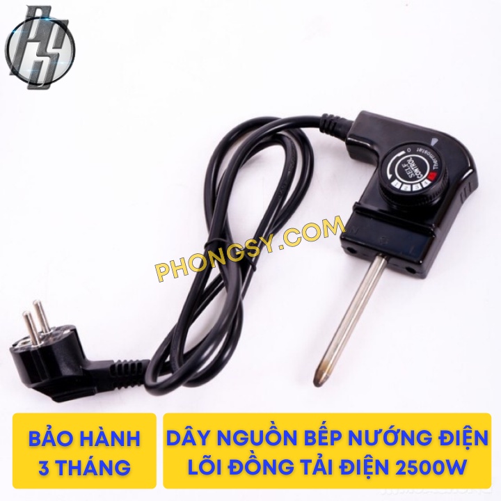 Dây nguồn bếp nướng, chảo nướng lõi đồng tải điện công suất 2500W chống cháy nổ, chập điện