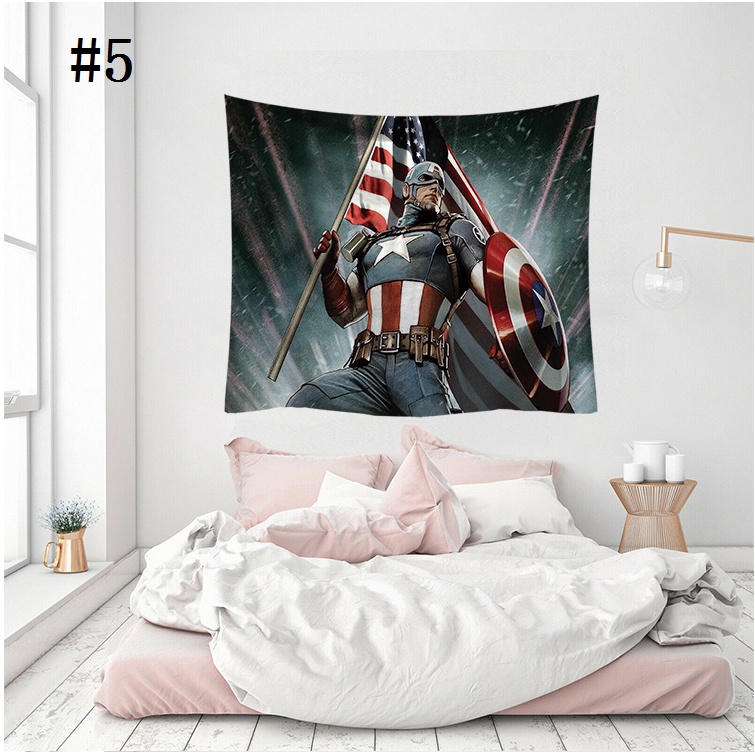 Thảm Treo Tường In Hình Phong Cách Captain America Độc Đáo