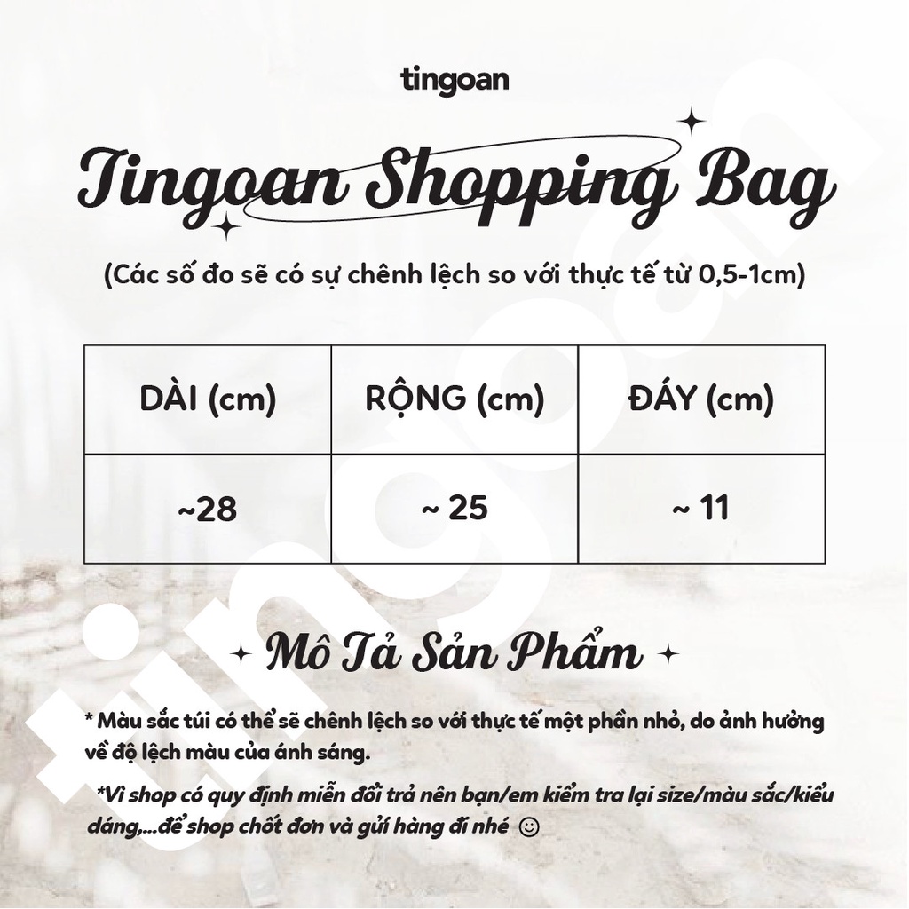 TINGOAN® - PHỤ KIỆN TÚI GIẤY BÌA MỀM BẠC TINGOAN QUAI ĐÍNH KEO