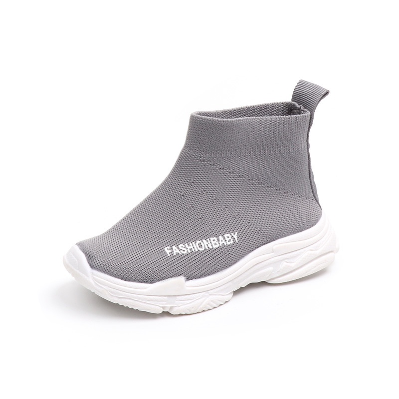 Giày Sneaker Dệt Kim Thoáng Khí Cho Bé