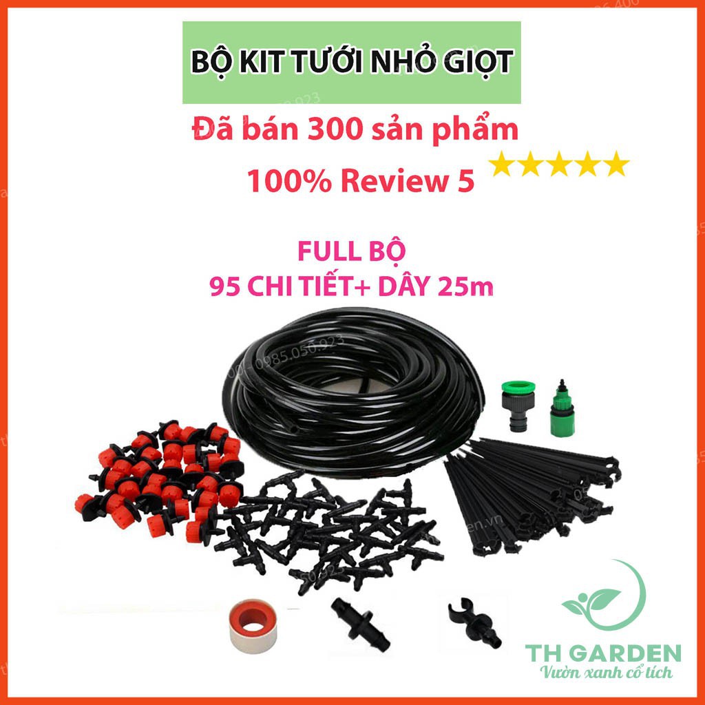 Hệ Thống Tưới Nhỏ Giọt Tự Động Cao Cấp TH155 - Giảm tới 70% lượng nước tưới - Đầy đủ phụ kiện đi kèm