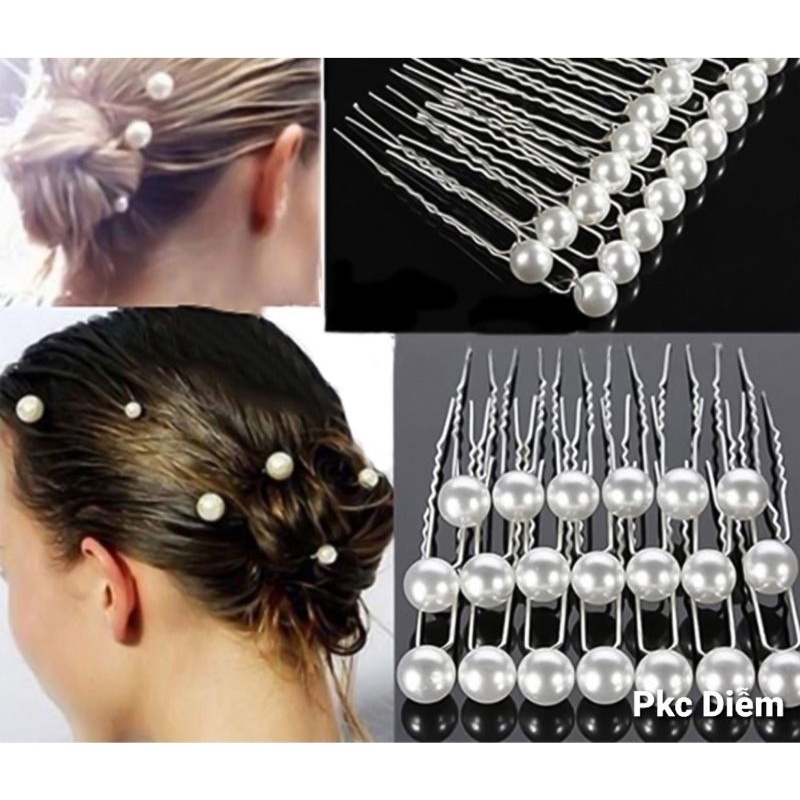 Cài tóc cô dâu đính ngọc( 10 cái)