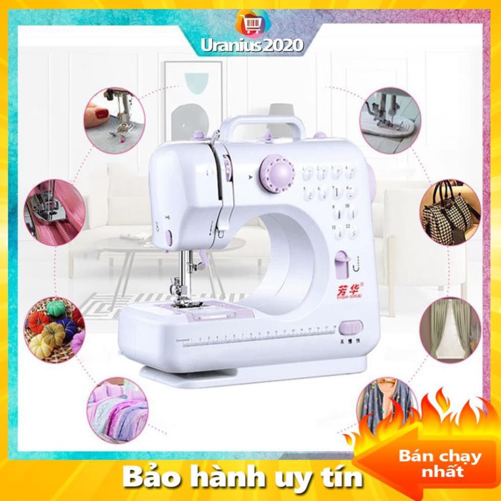 Máy may gia đình, Máy may mini kiểu may FHSM 505A Cao Cấp, Có Đèn, Có Thể Dùng Pin Khi Mất Điện, Bảo Hành Uy Tín