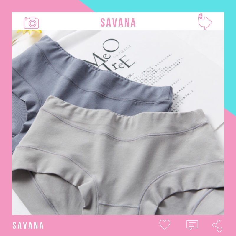 Quần lót nữ thun lạnh cotton trơn cao cấp Savana QL20