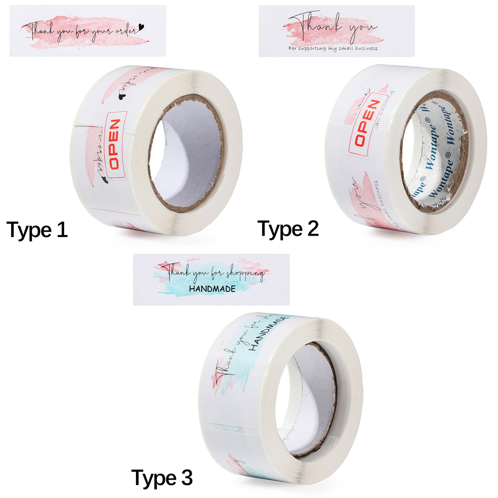 Cuộn 120 Nhãn Dán 1x3inch In Chữ Thank You Chống Thấm Nước Trang Trí Túi Quà Tặng