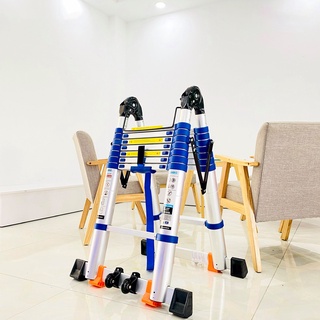 Thang nhôm rút đôi jumbo a250b - rút chữ a cao 2.5m, rút chữ i cao 5.0m, tải trọng 300kg