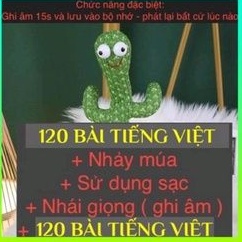 Đồ chơi cây xương rồng nhảy múa hát,  nhái giọng tiếng Việt