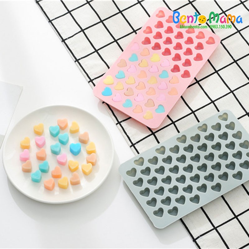 Khuôn thạch socola trái tim mini