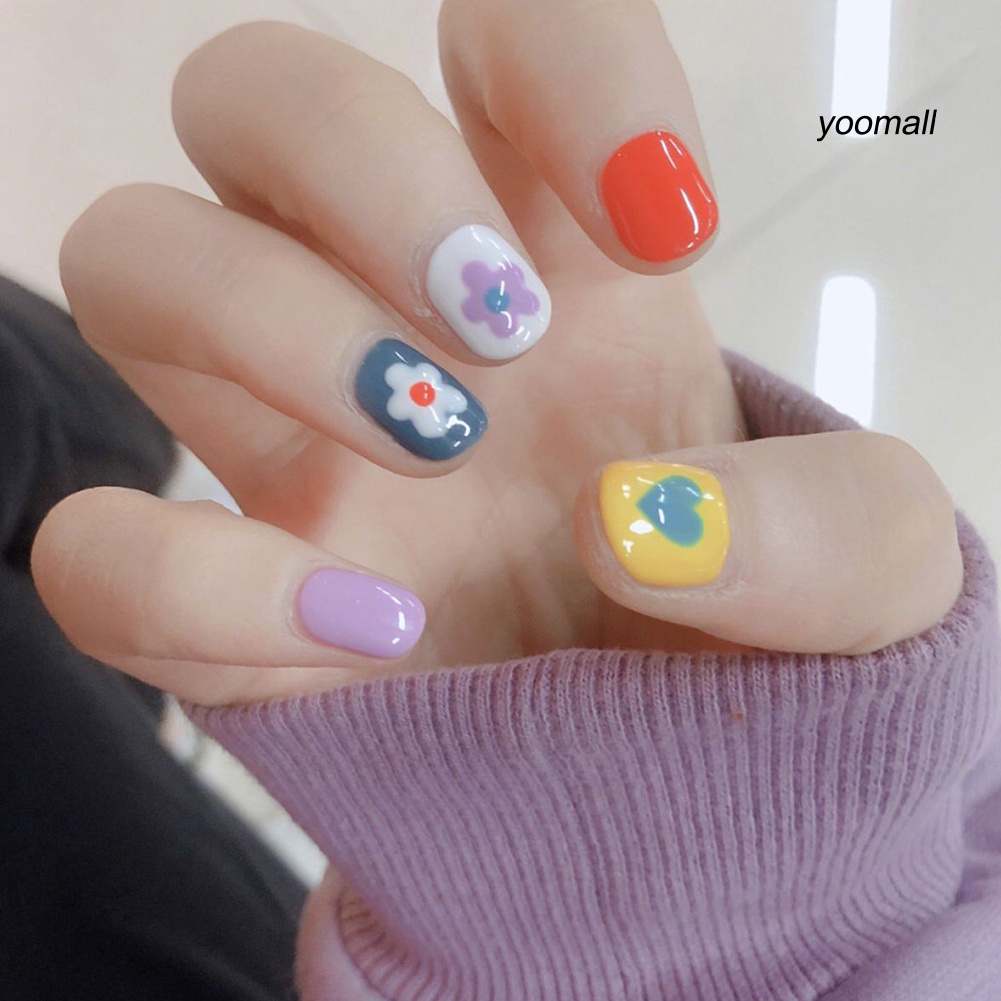 [Hàng mới về] Miếng dán móng chống thấm nước tự làm móng nghệ thuật hình chiếc lá / quả bơ / xương rồng