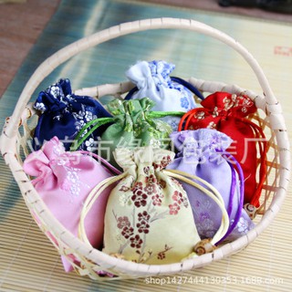 Túi gấm thêu Hoa Đào đựng trang sức, túi thơm