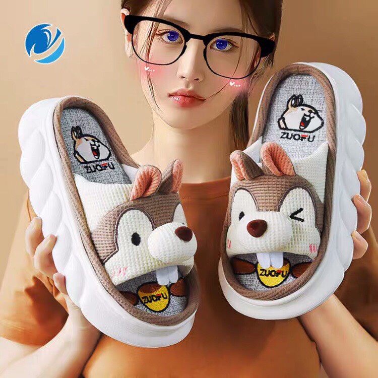 Dép Nữ Quai Ngang Hình Thú Cười Siêu Rễ Thương Hót Trends