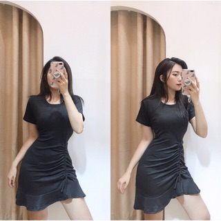 Váy đen dây rút đuôi cá[ẢNH THẬT TẠI SHOP]