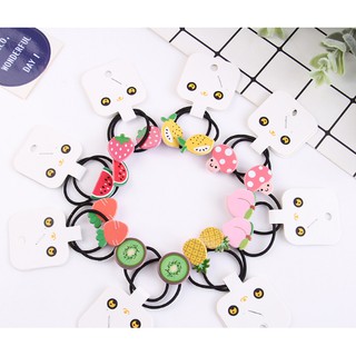 SET 2 CÁI CỘT TÓC TRÁI CÂY CHO BÉ- CỘT TÓC TRÁI CÂY BÓNG