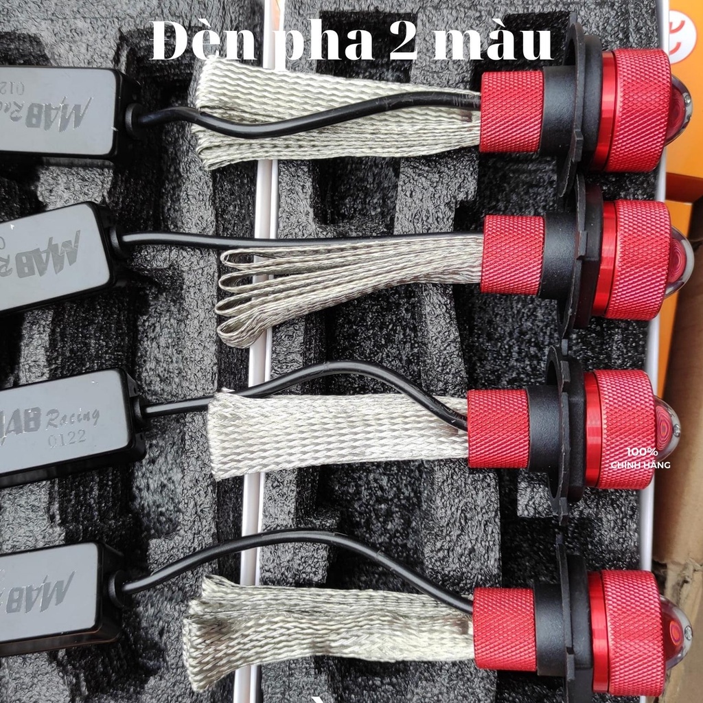 bóng đèn led xe máy chân H4 Ma racing chính hãng siêu sáng 2 màu trắng vàng bảo hành 1 năm