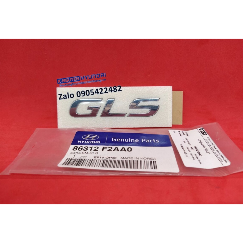 Logo chữ Elantra & GLS dán đuôi xe Hyundai Elantra 2016,2017,2018,2019,2020,2021-Ms: 86315F2AA0, 86312F2AA0