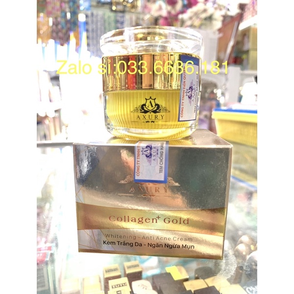 [chuẩn hàng ] kem Axury collagen+ gold dưỡng trắng,chống nắng,hết mụn,nám,tan nhang,đôi môi, hủ 15g