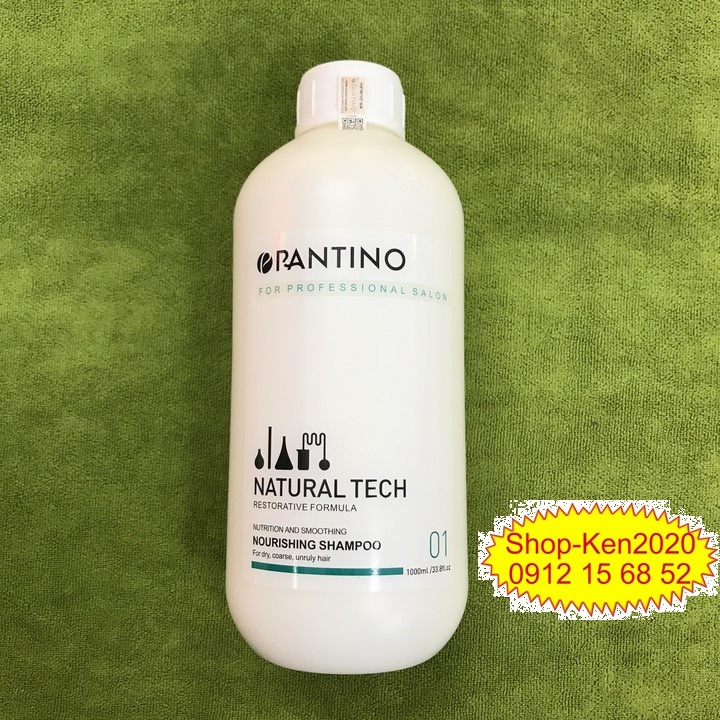 Dầu gội xả Pantino Natural Tech 1000ml chống gàu, nấm, tóc bông xù, gãy ngọn, tái tạo cấu trúc kích thích mọc tóc
