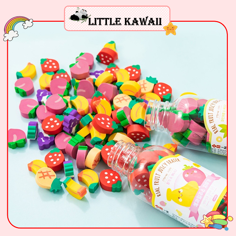 Hũ gôm/ tẩy bút chì siêu mini hình trái cây