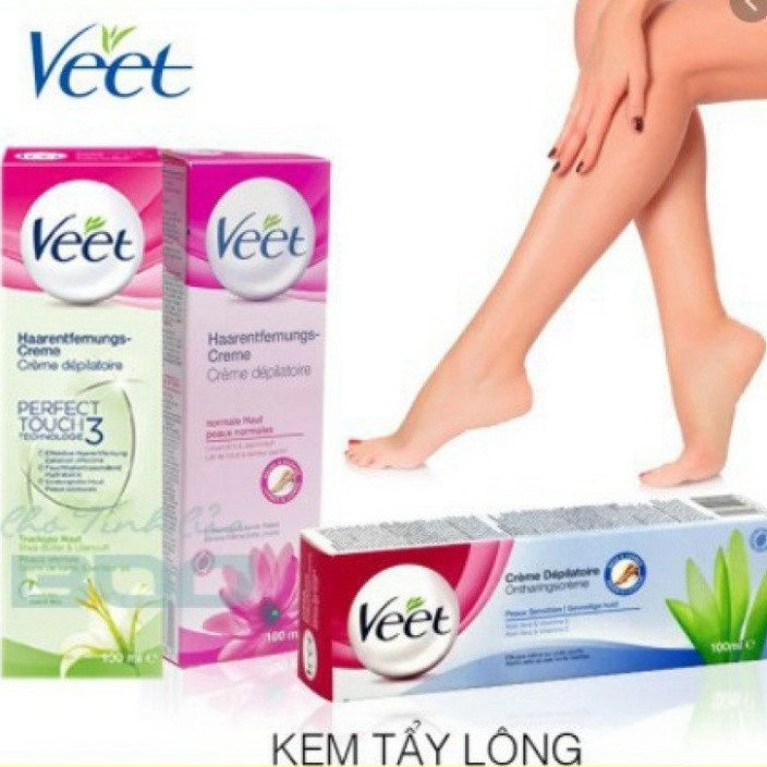 Kem Tẩy Lông Veet Pháp 100ml⚡️Tẩy lông tay, tẩy lông chân, tẩy lông nách hiệu quả _Thành phần tự nhiên cho da nhạy cảm